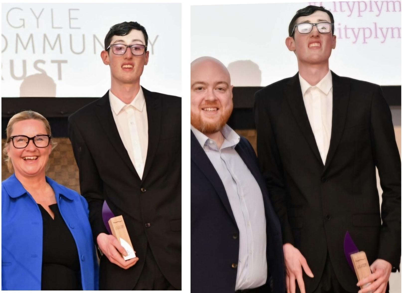 Our former pupil, Jack receiving the Higher Education Student of the Year Award 2024